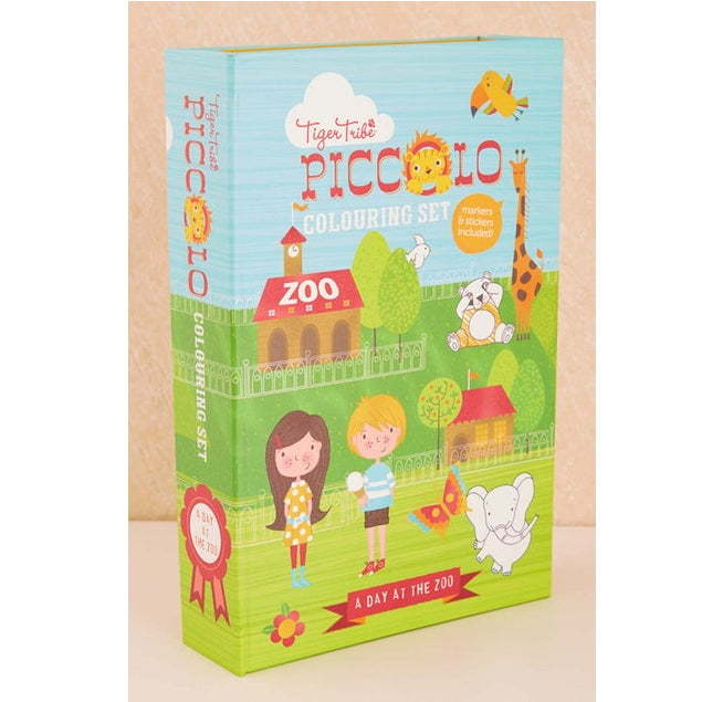 Piccolo Colouring Set - A Day At The Zoo