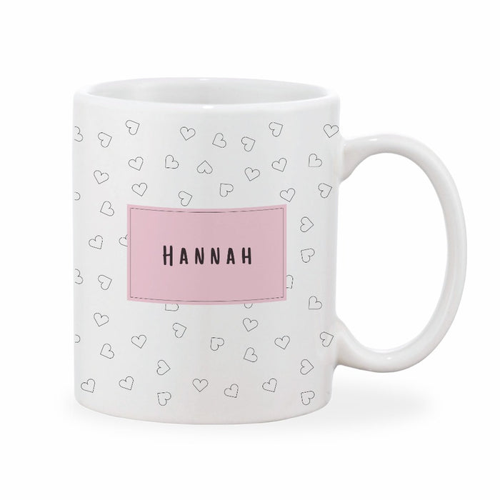 Scattered Hearts Personalised Mug
