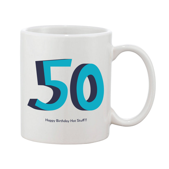 Bright 3D Initial Mug (Personalised Message Optional - Various Colours)