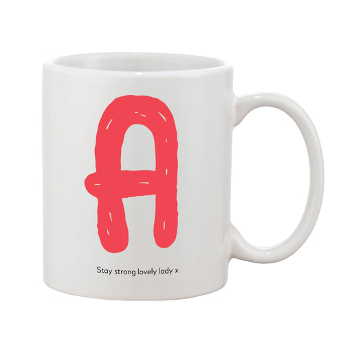 Bright And Bubbly Initial Mug (Personalised Message Optional)