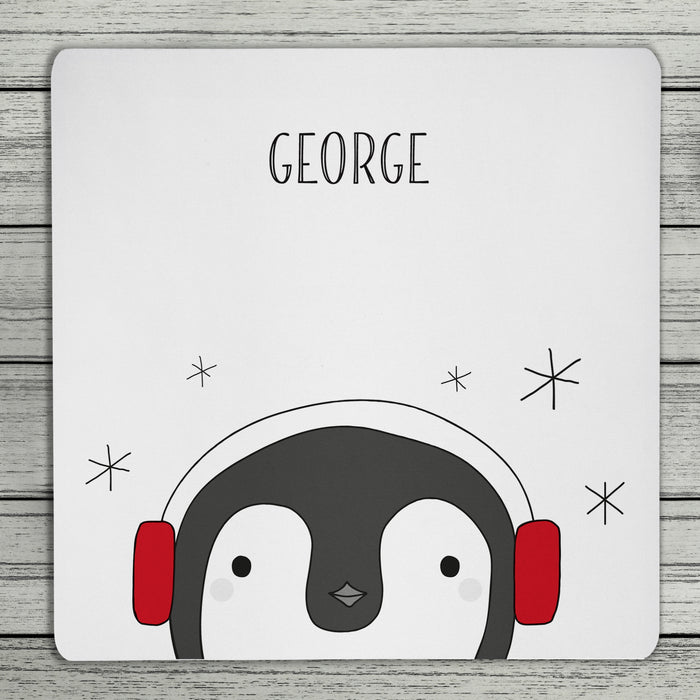 Personalised Penguin Coaster