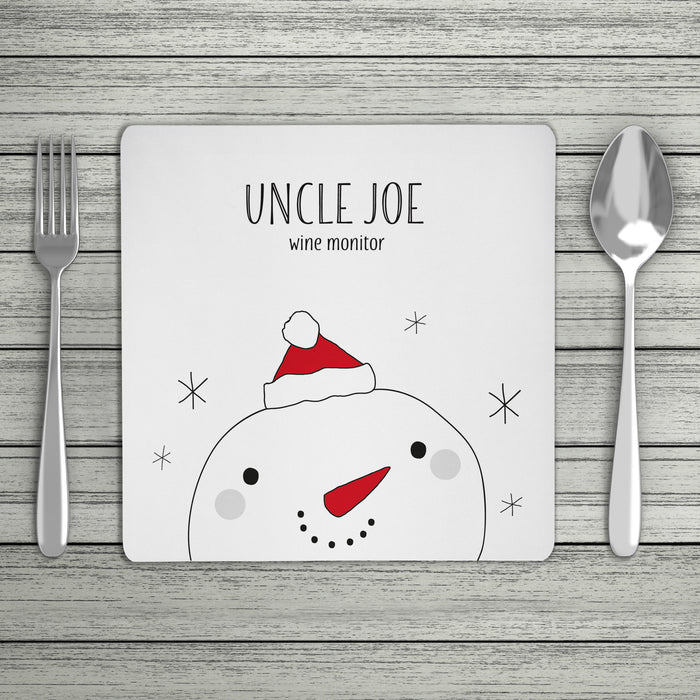 Personalised Snowman Placemat