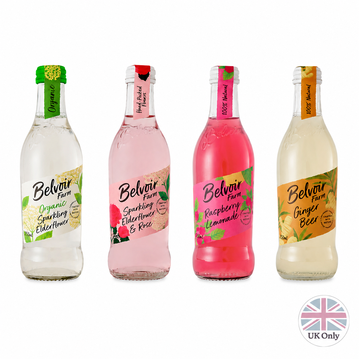 Belvoir Sparkling Soft Drinks – Various Flavours