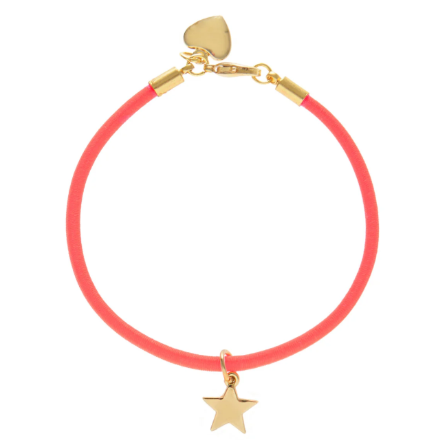 Neon Elastic Star & Heart Bracelet – Various Colours