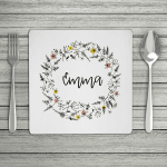 Floral Personalised Name Placemat