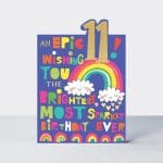 Girls Epic 11th Birthday Card