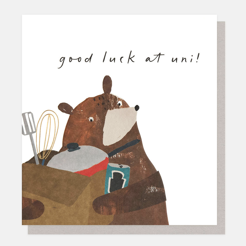 ‘Good Luck At Uni’ Bear Card