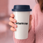 Hashtag coffee mug with personalised message of your choice.