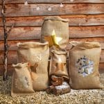 Metallic Christmas Hessian Sack - Choice of Design/Colour/Size