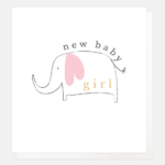 new baby girl elephant card