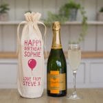 Personalised Happy Birthday Bottle Gift Bag (Various Colours)