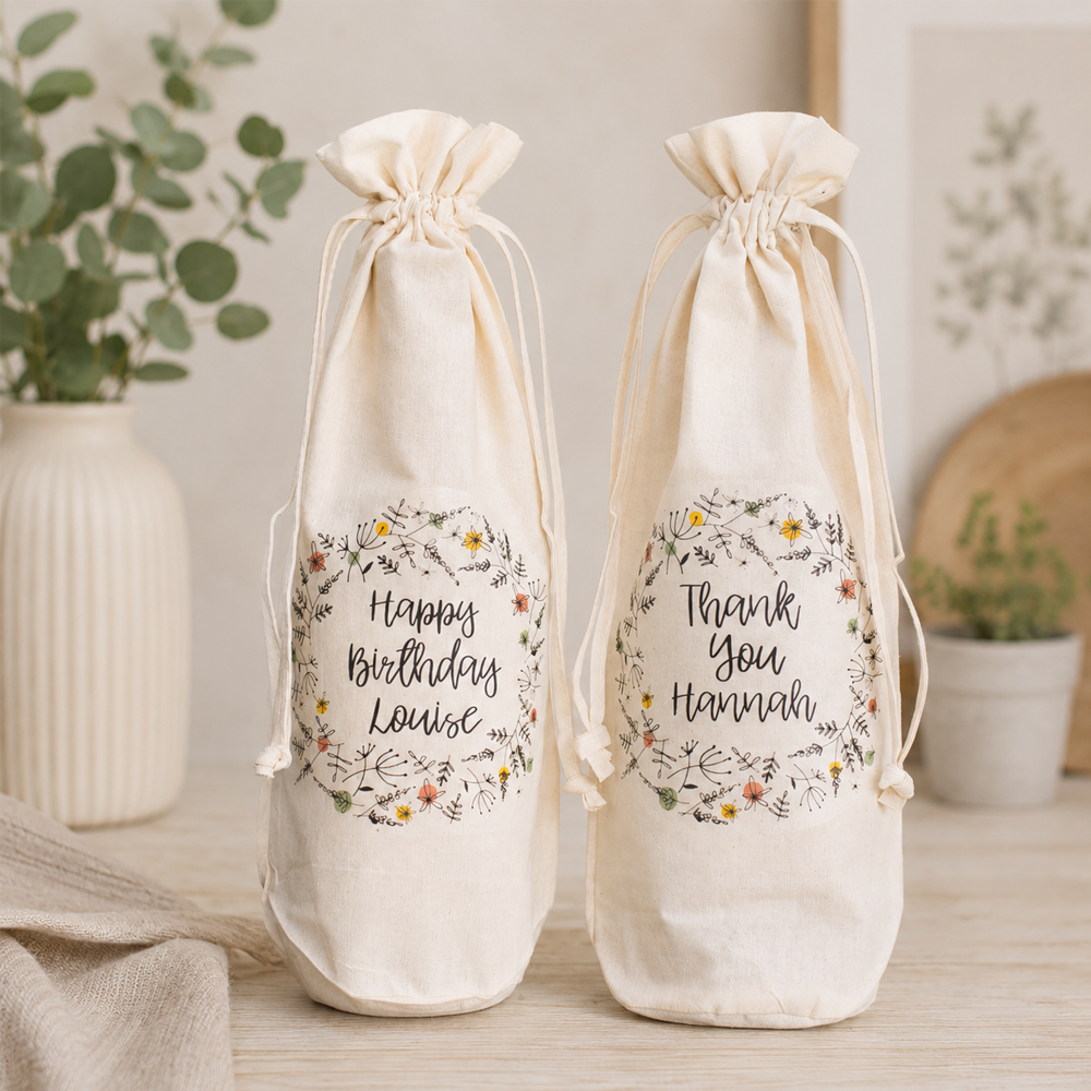 Personalised Message Bottle Gift Bag
