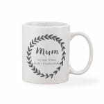 Personalised Message Leaf Loop Mother's Day Mug (Various Colours)
