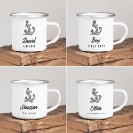 Personalised Sailing Anchor Enamel Mug