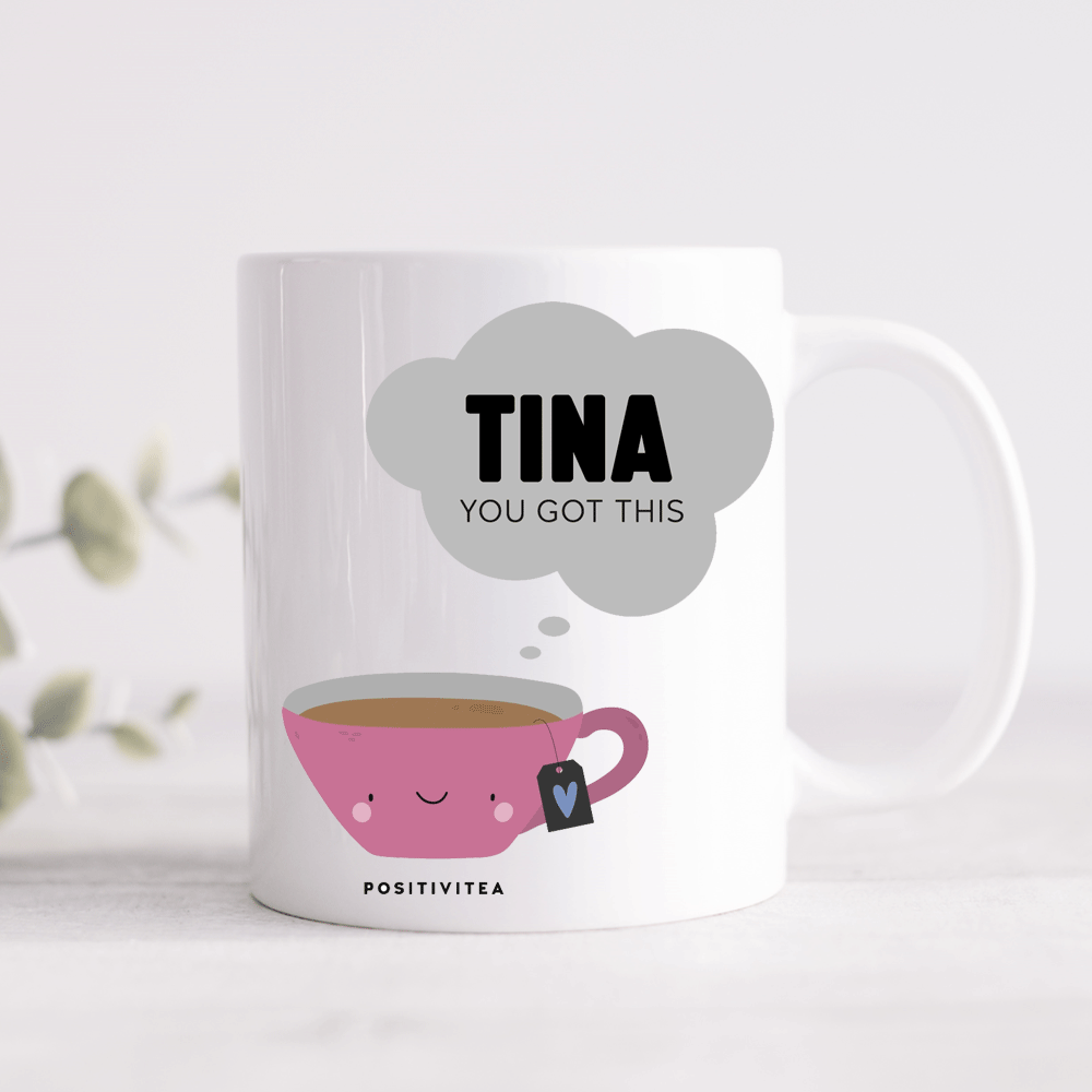 Positivitea Personalised Name Mug (Pink Or Blue)