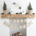 Santa Stop Here Hessian Bunting