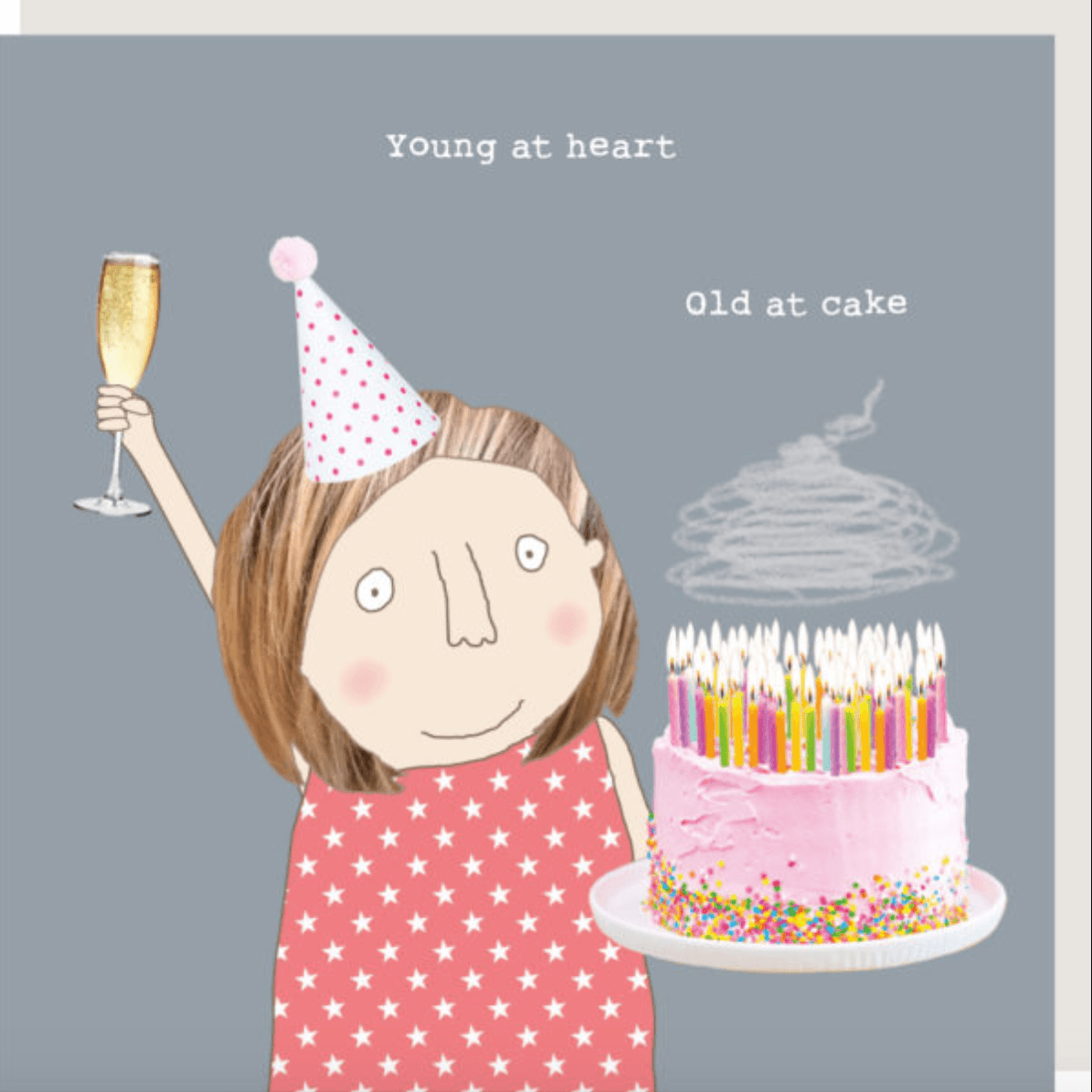 Old At Cake Girl Card
