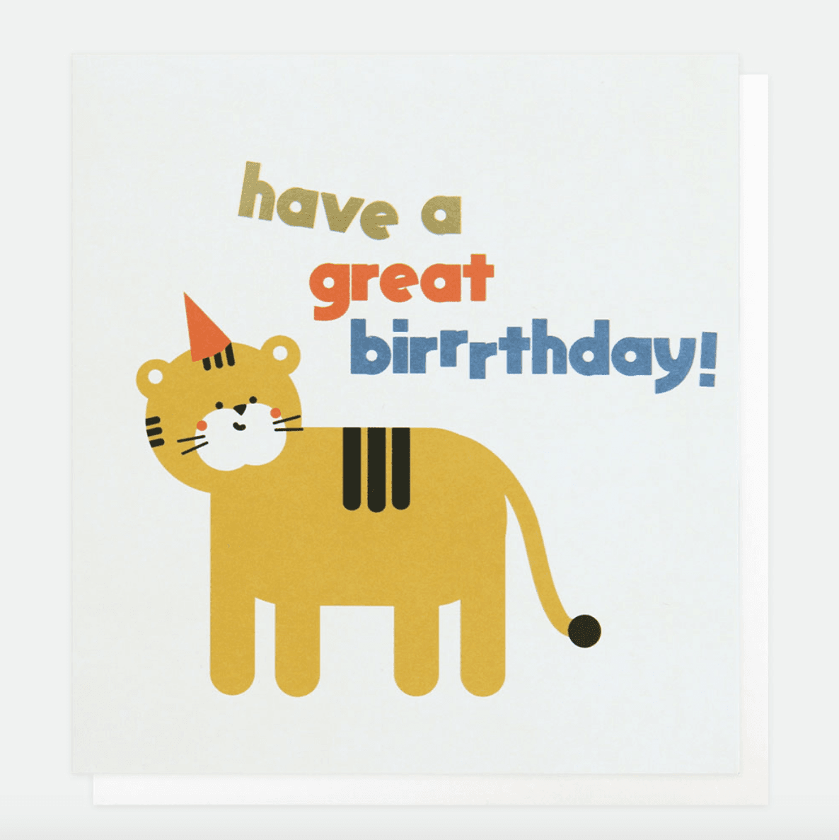 Tiger Design Birthday Card