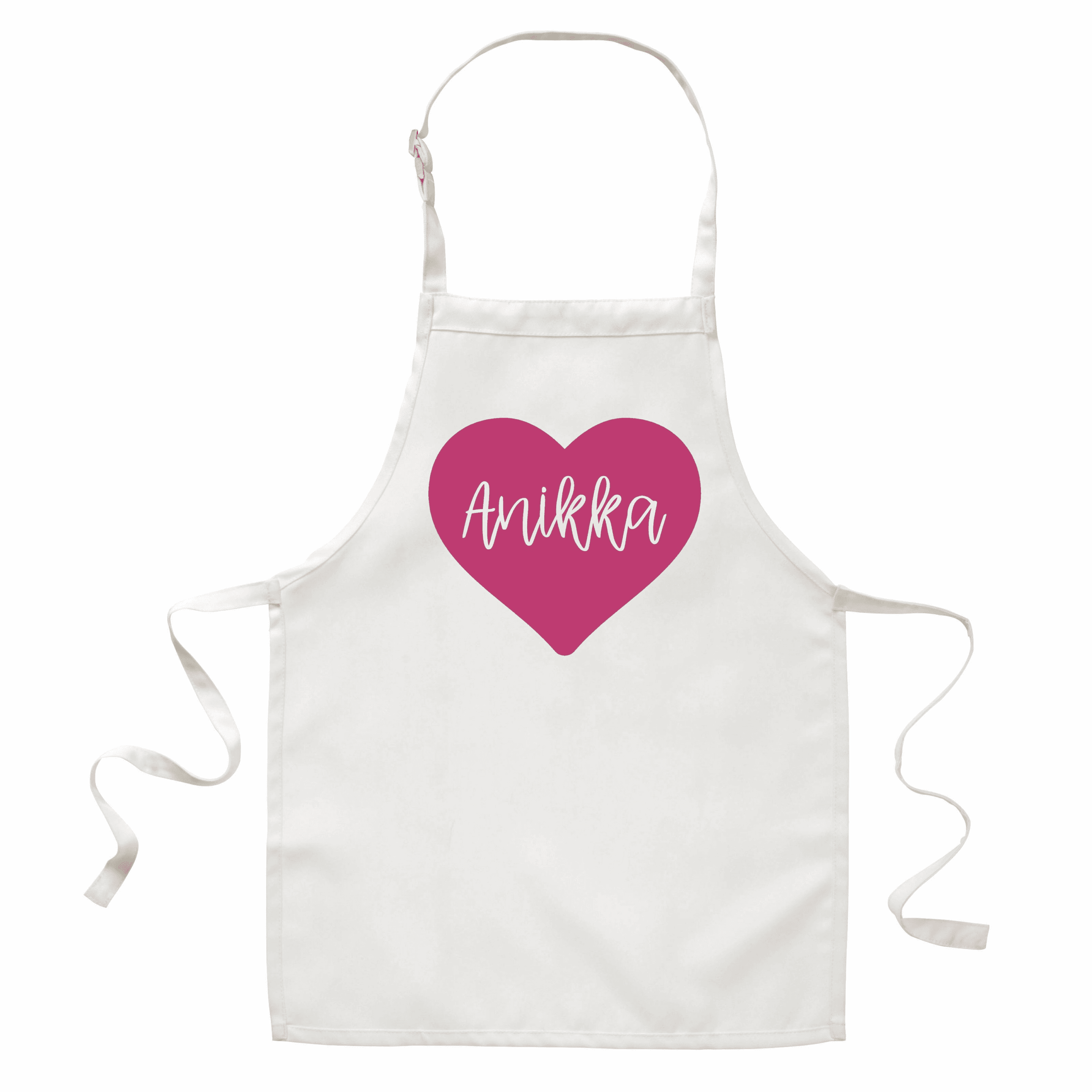 Children’s Personalised Heart Apron (Various Colours)