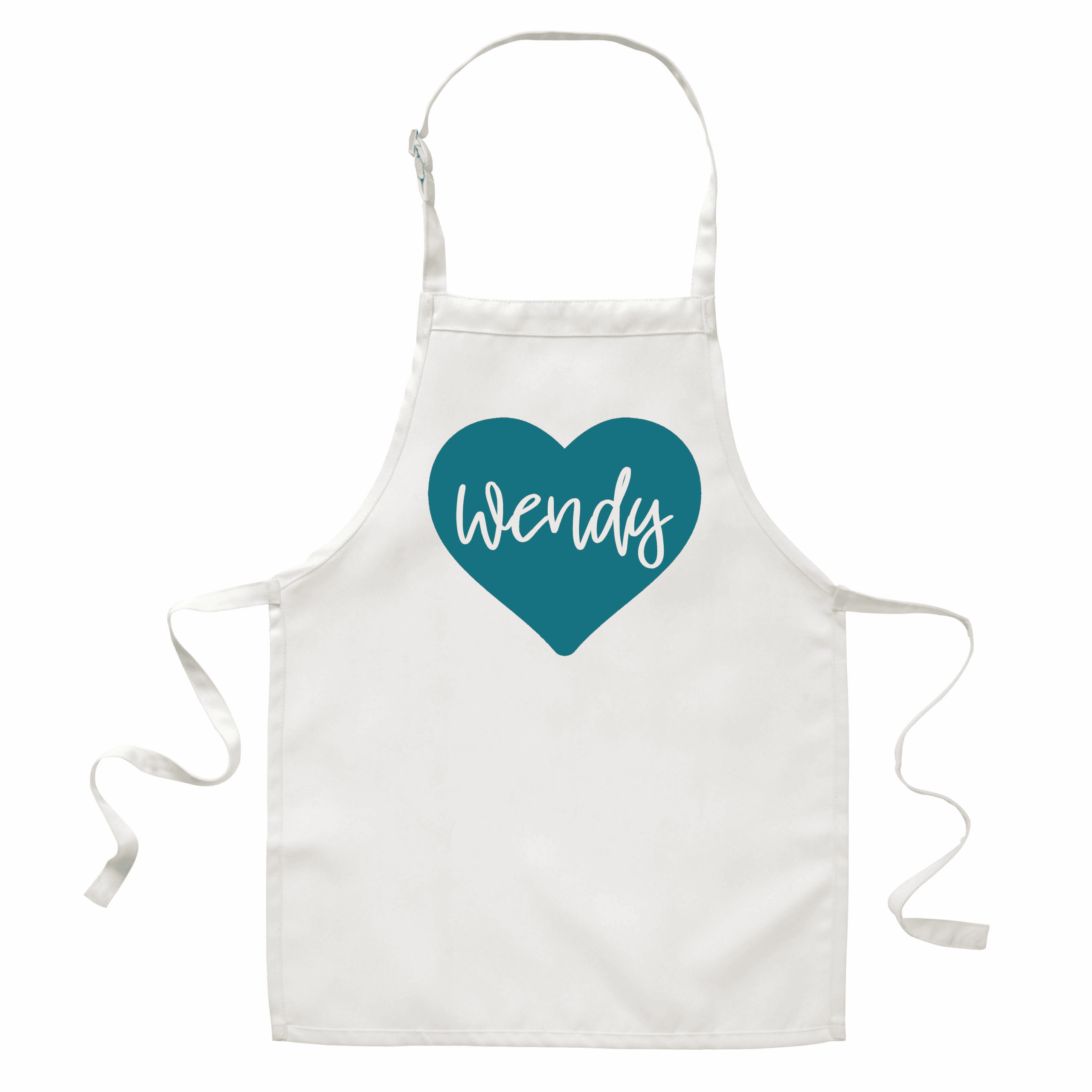 Children’s Personalised Heart Apron (Various Colours)