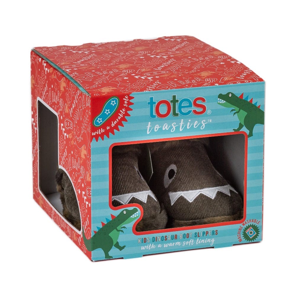 Totes Children's Dinosaur Slippers Not Another Bunch of Flowers