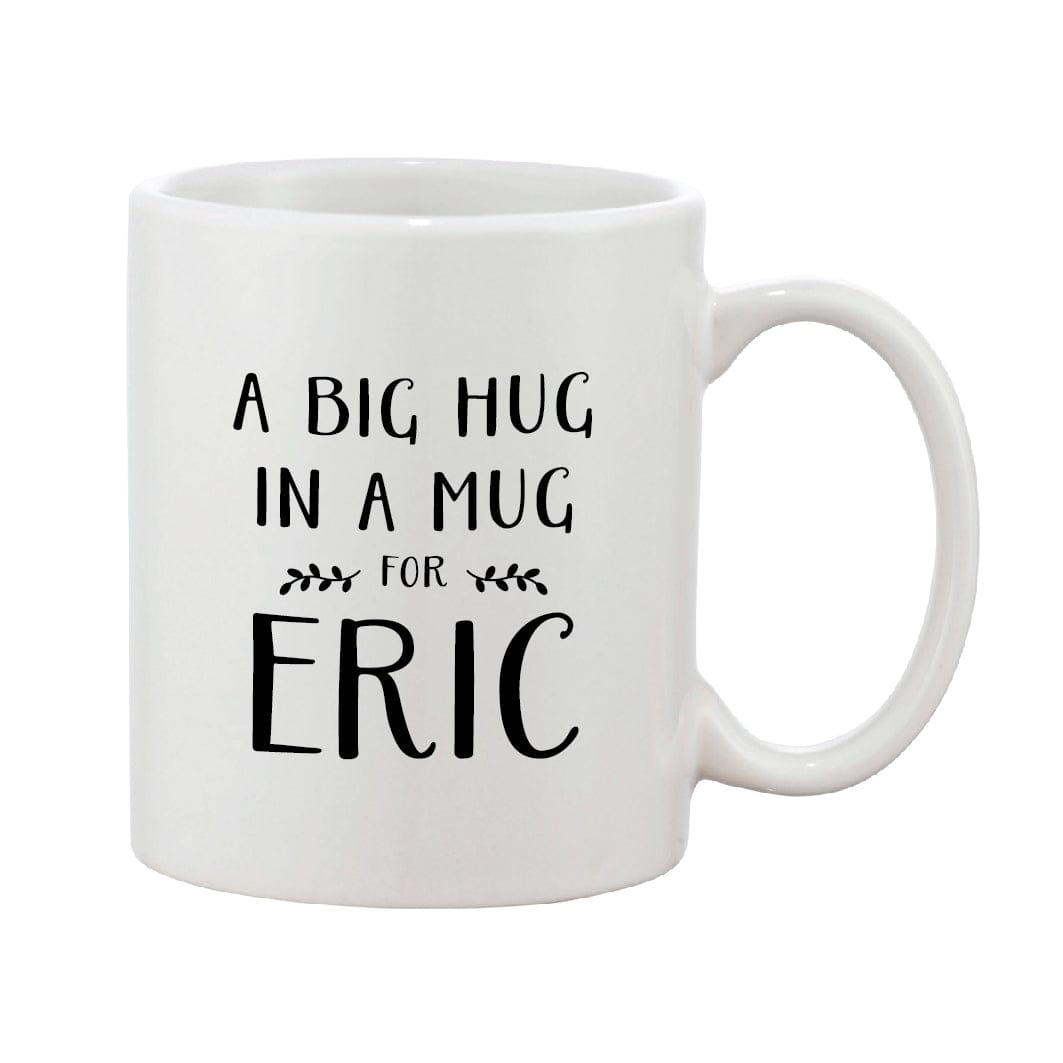 A Big Hug In A Mug Black & White Personalised Mug