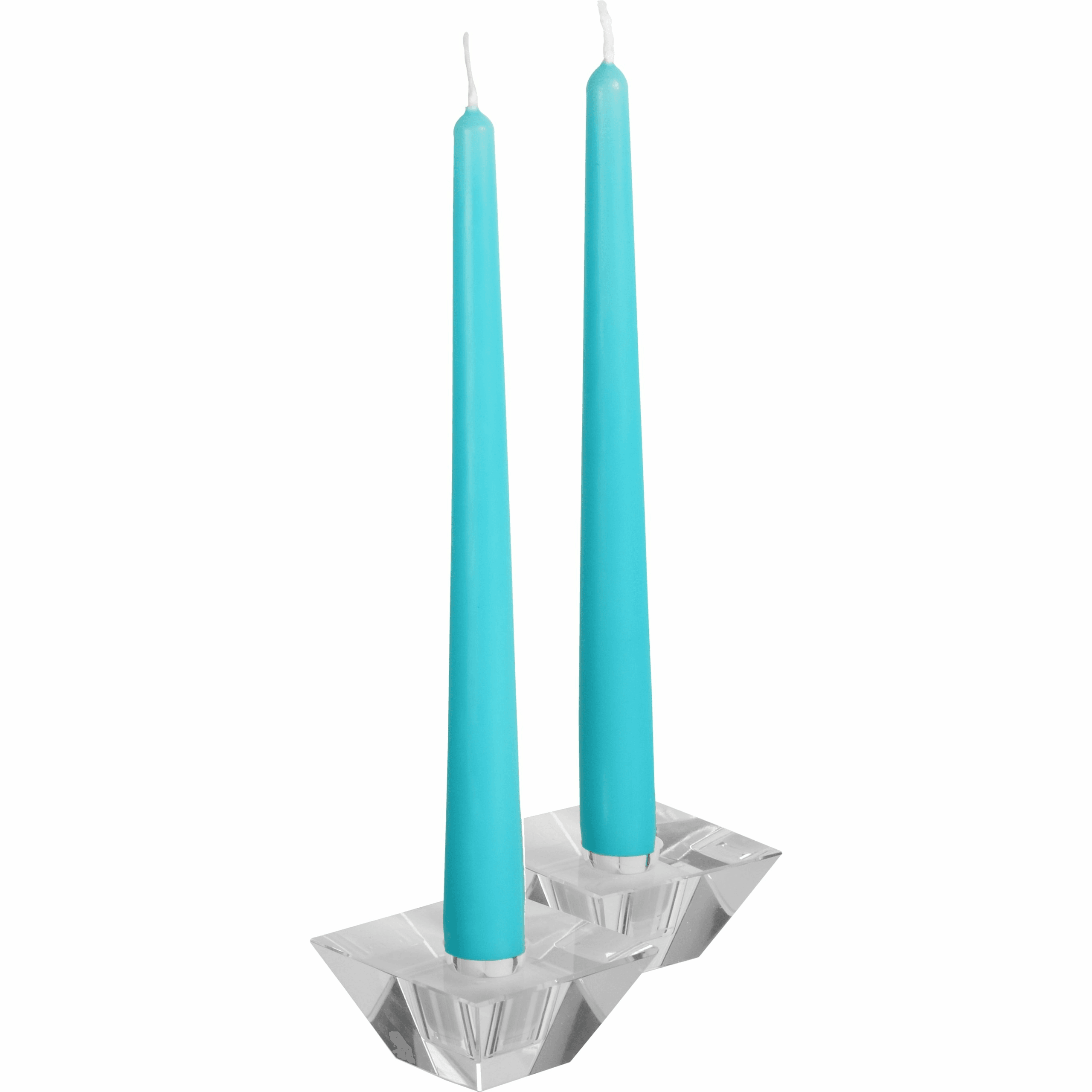Pair Of Tapered Candles – Rose Pink, Bright Pink, Grey Or Teal