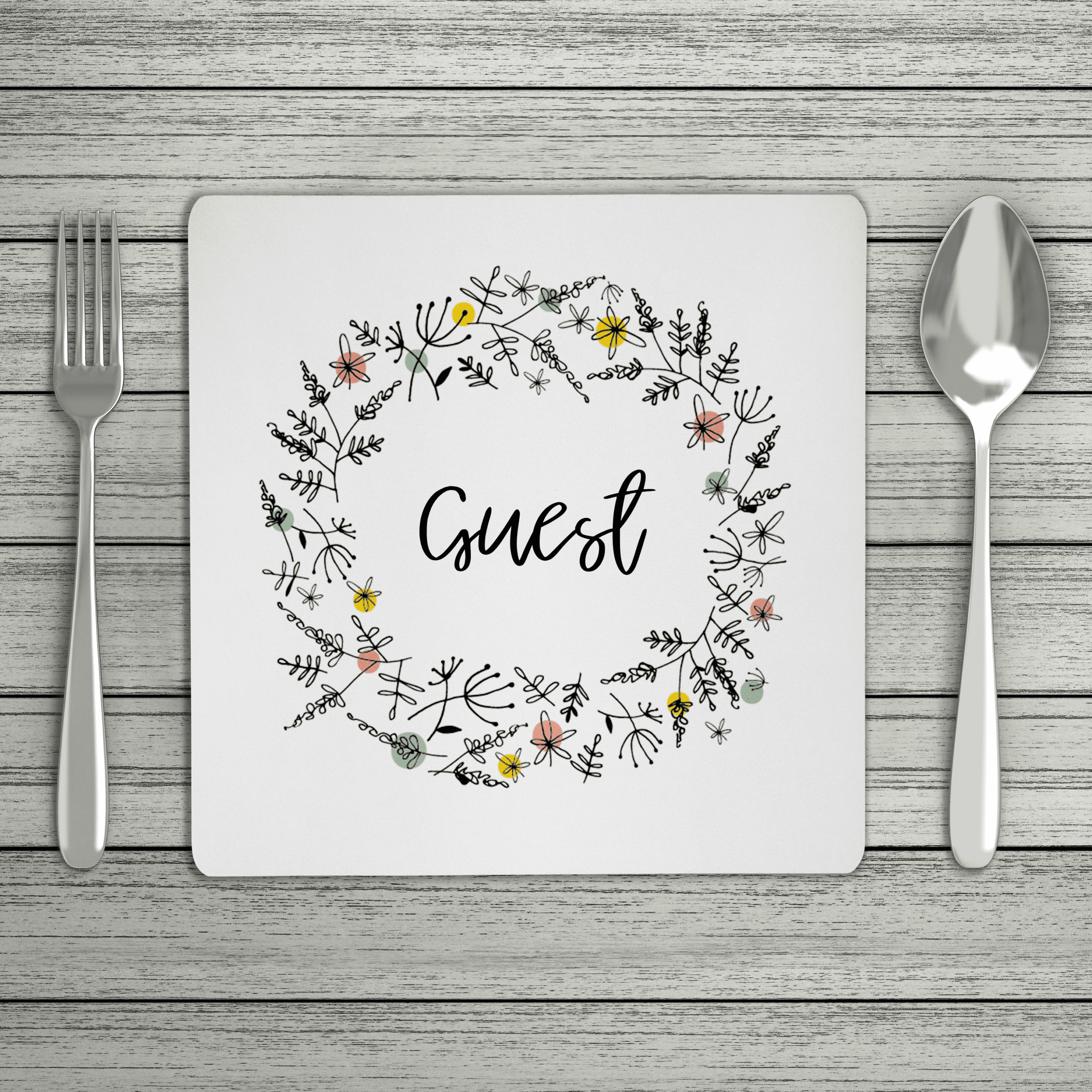 Floral Personalised Name Placemat