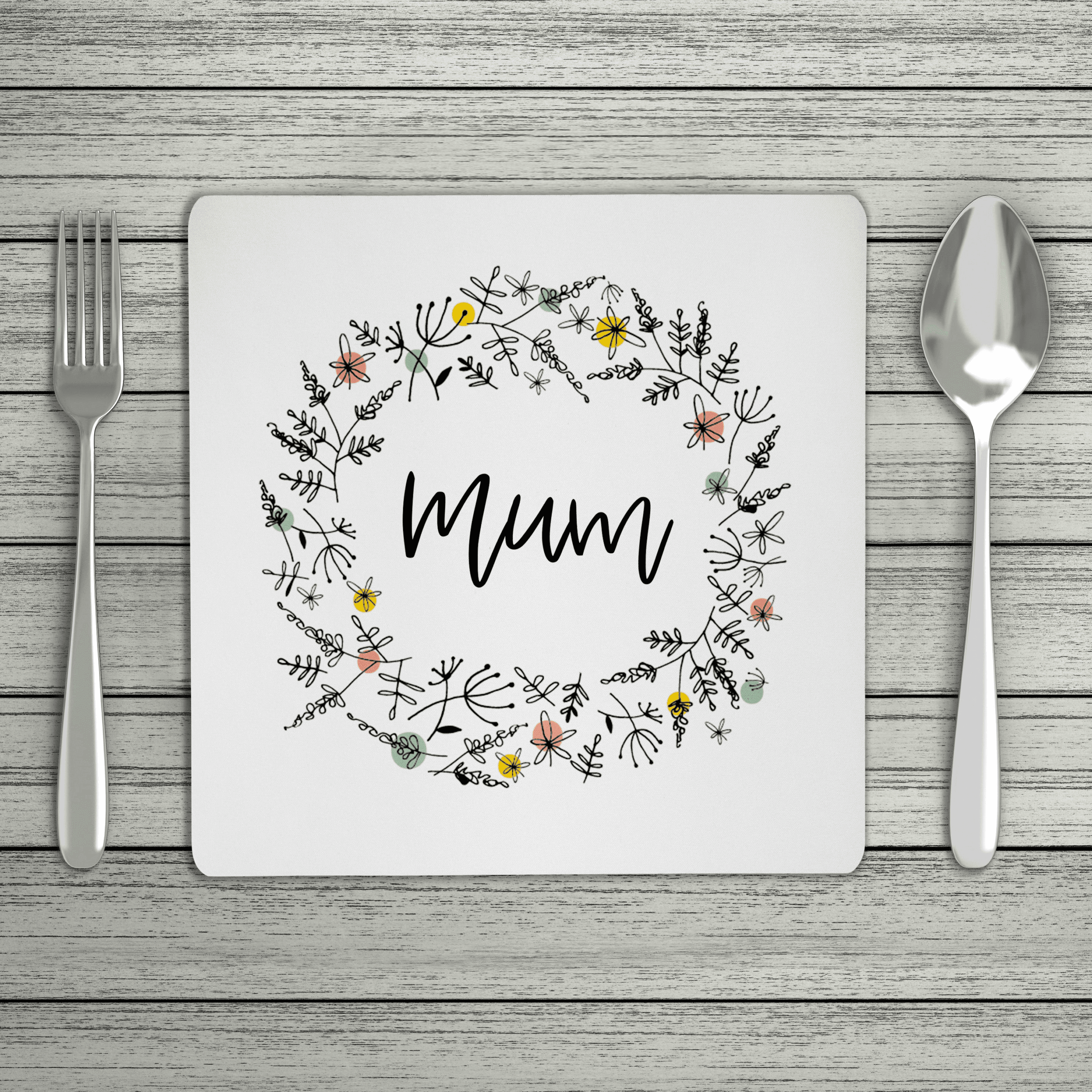 Floral Personalised Name Placemat