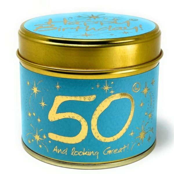 Happy Birthday Candle Tins &#8211; Milestone Ages