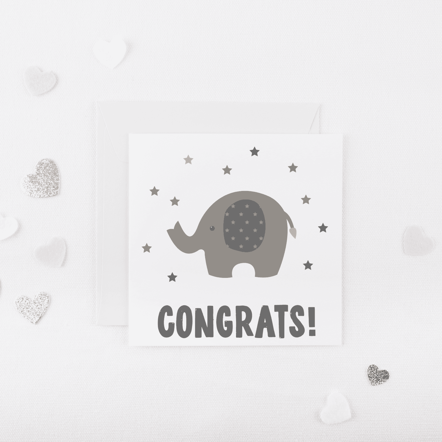 Personalised Newborn Baby Gift Set – Grey Elephant