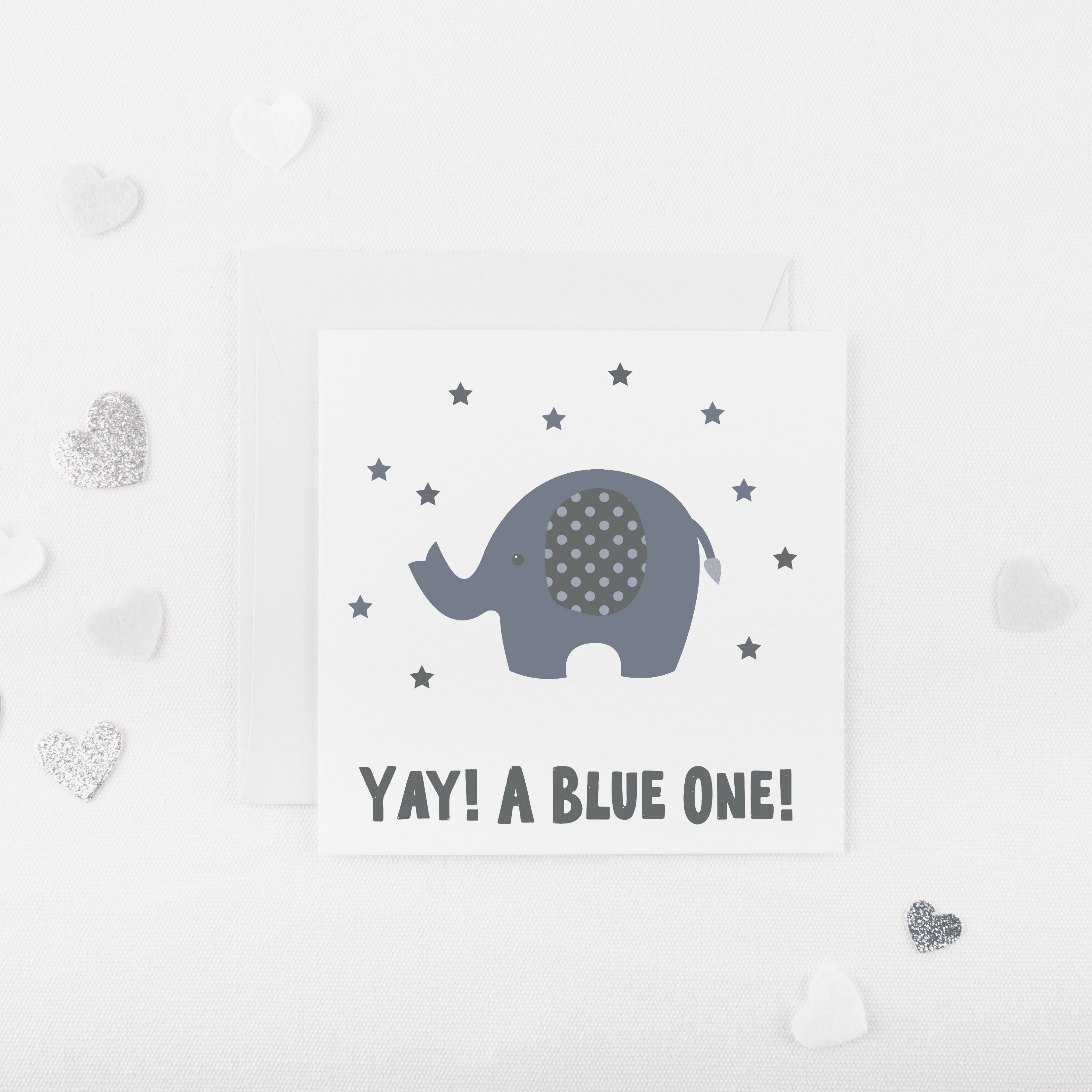 Personalised Newborn Baby Gift Set – Blue Elephant