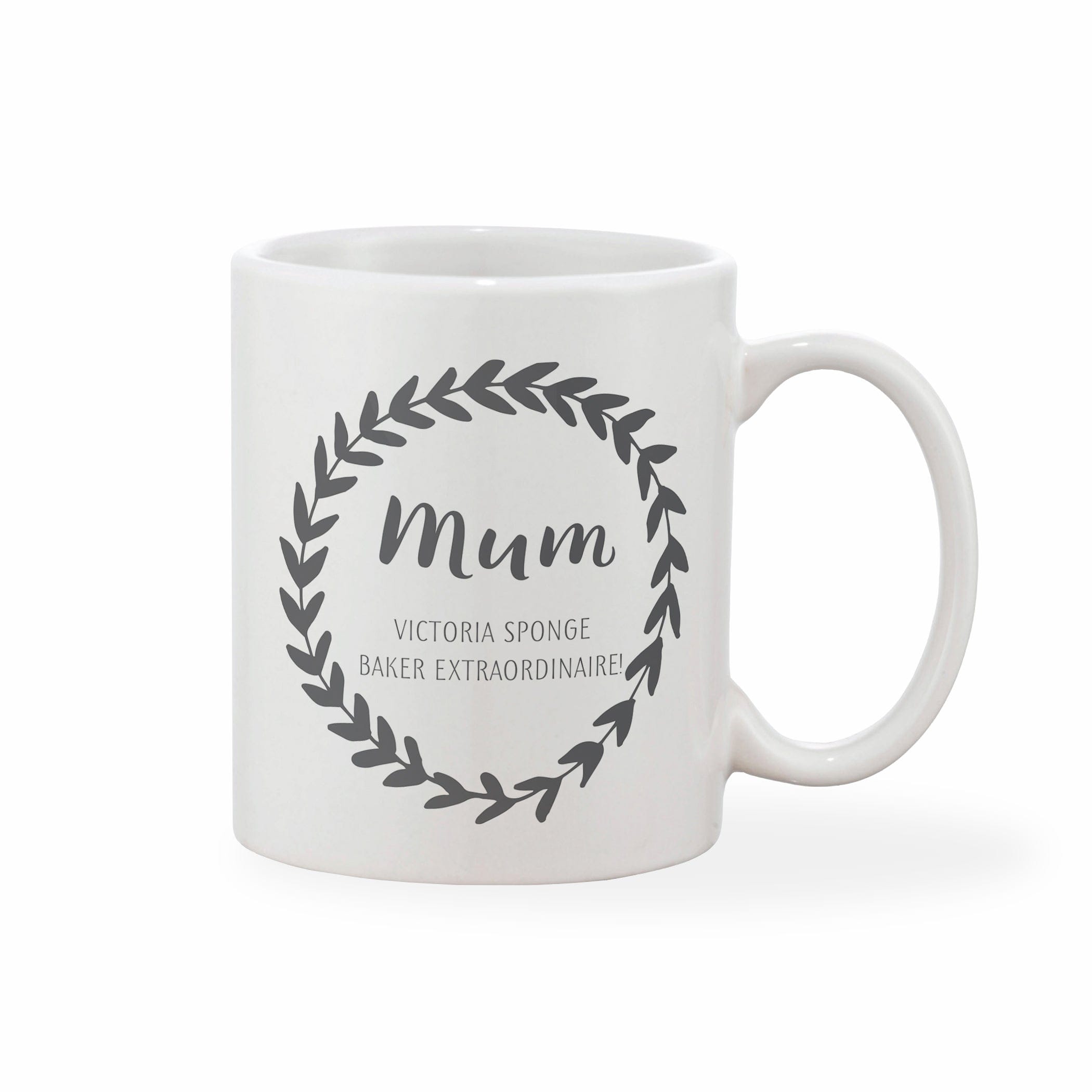 Personalised Message Leaf Loop Mother’s Day Mug (Various Colours)