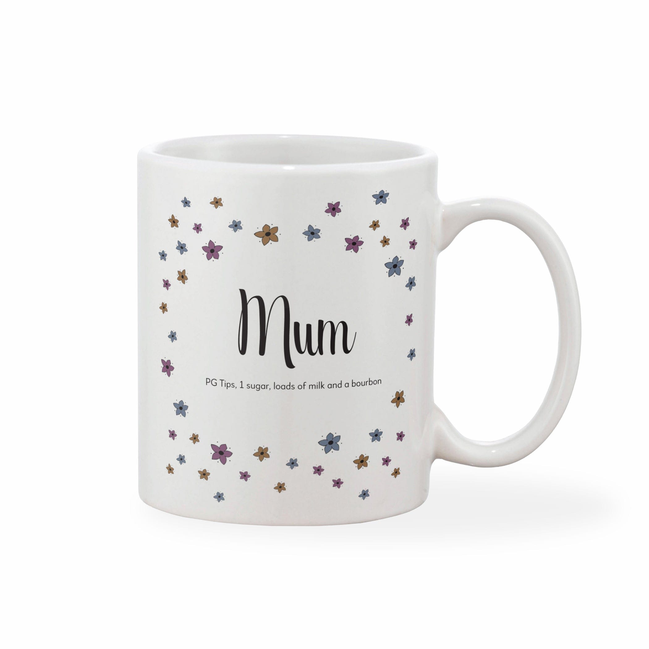 Ditsy Floral Mother’s Day Mug With Personalised Message (Various Colours)