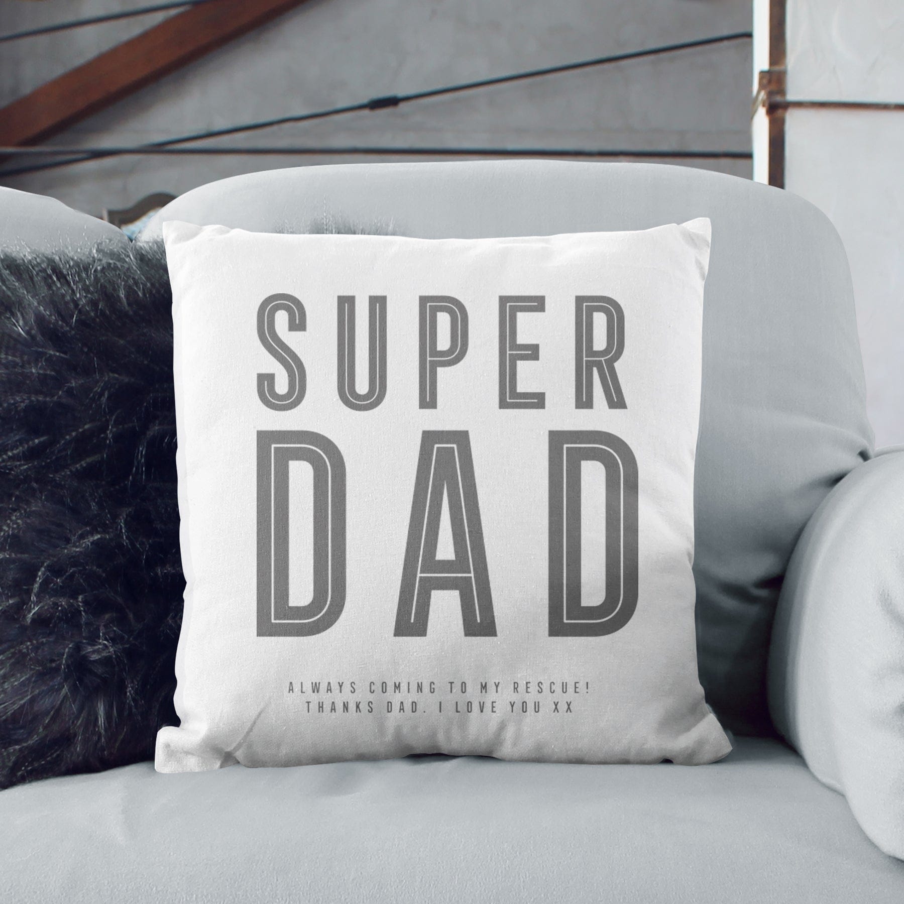 Personalised Father’s Day ‘Spot’ Cushion – Various Colours