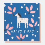 Zebra Birthday Card