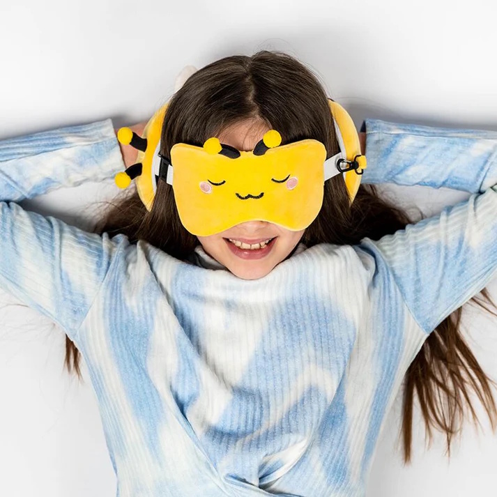 Bumble Bee Pillow & Eye Mask Set
