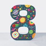 Boys 8th Space Birthday Card