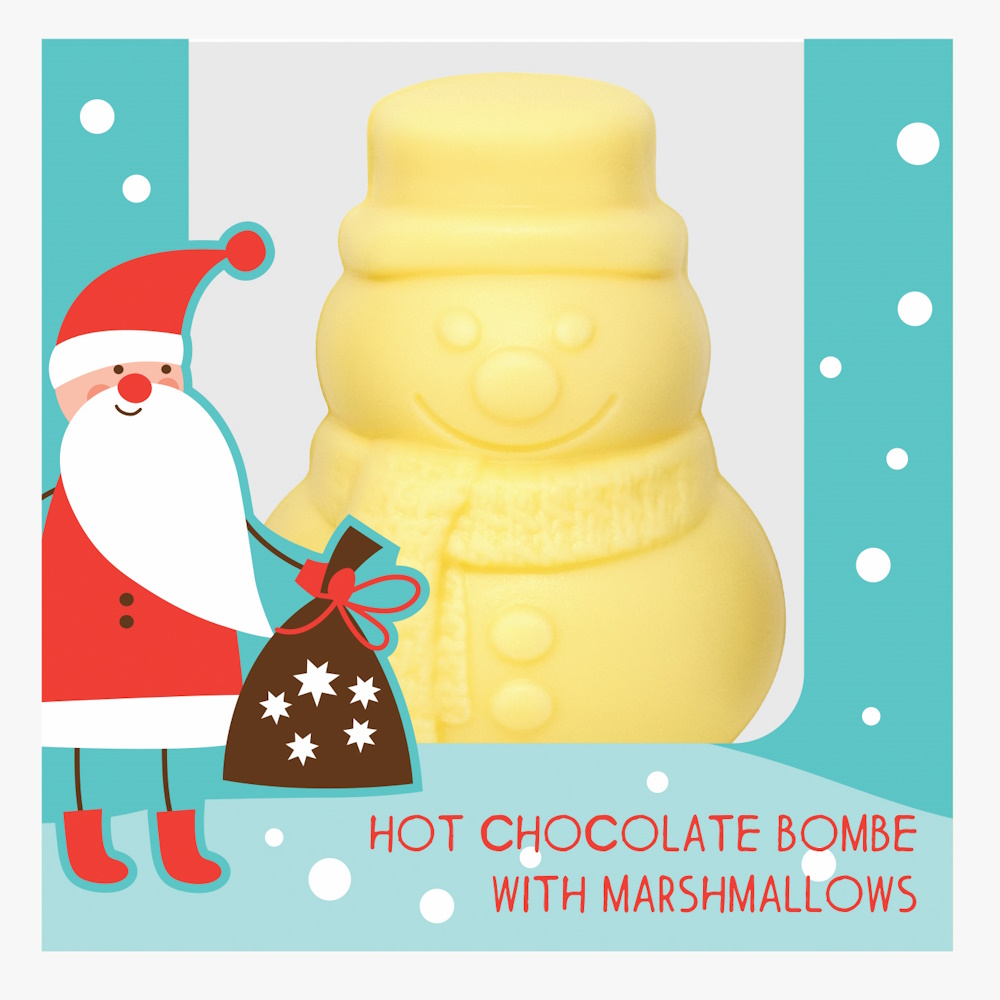 Snowman Hot Chocolate And Marshmallow Bombe