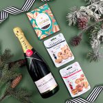 The Christmas Bubbles Gift Box Hamper Moet and Nuts