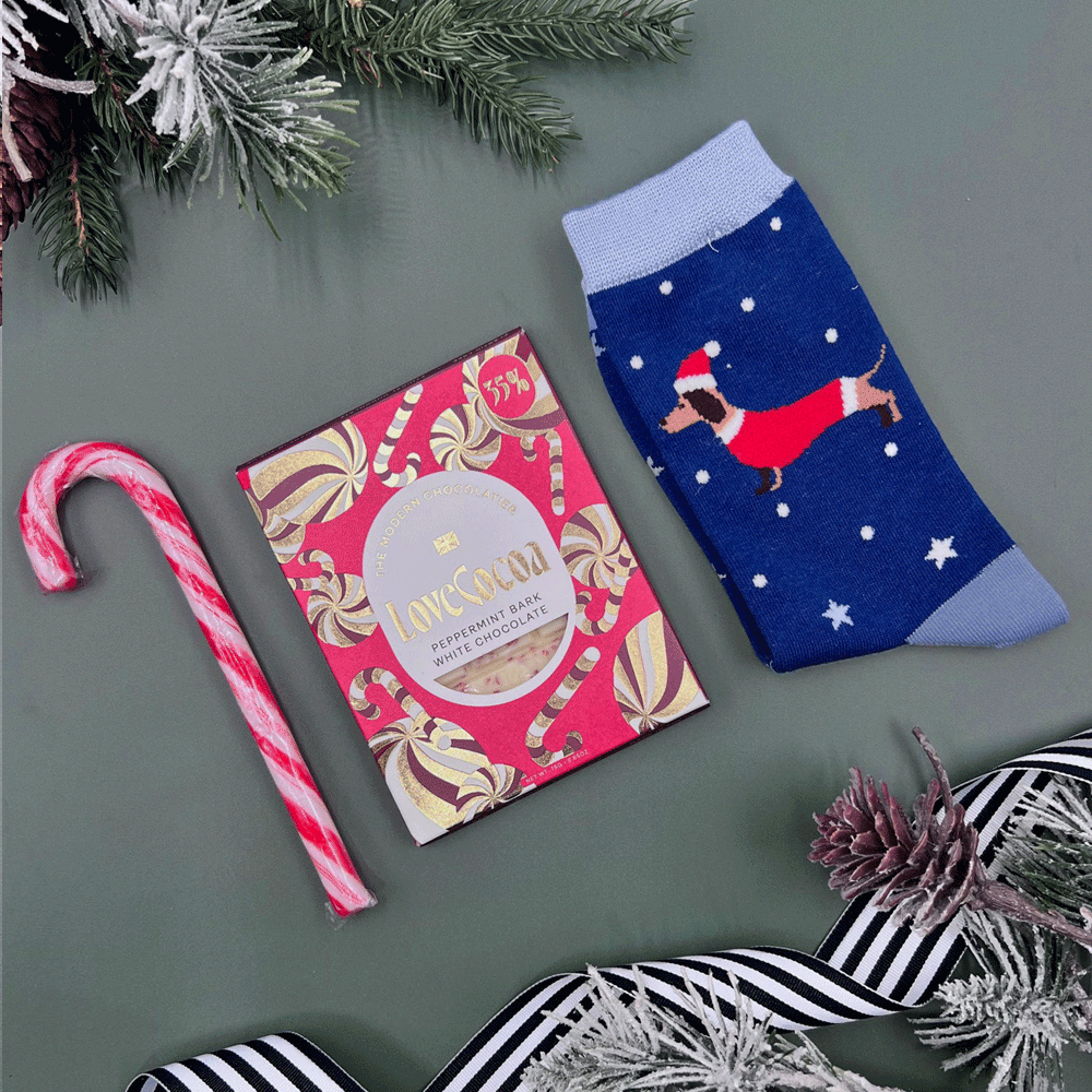 The Christmas Socks & Chocs Letterbox Gift Box For Her