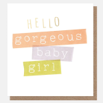 gorgeous baby girl card