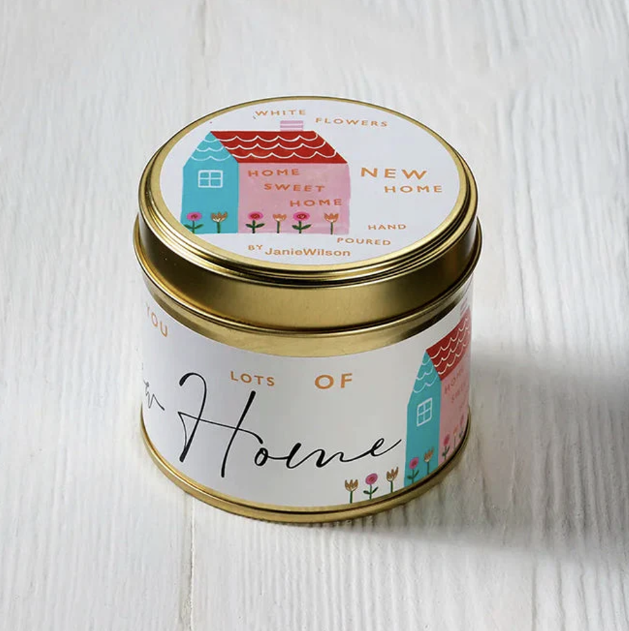 ‘New Home’ White Flowers Scented Candle