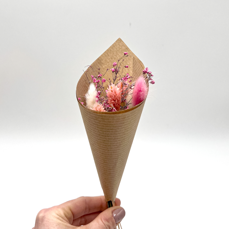 Vase Of Pink Dried Flowers