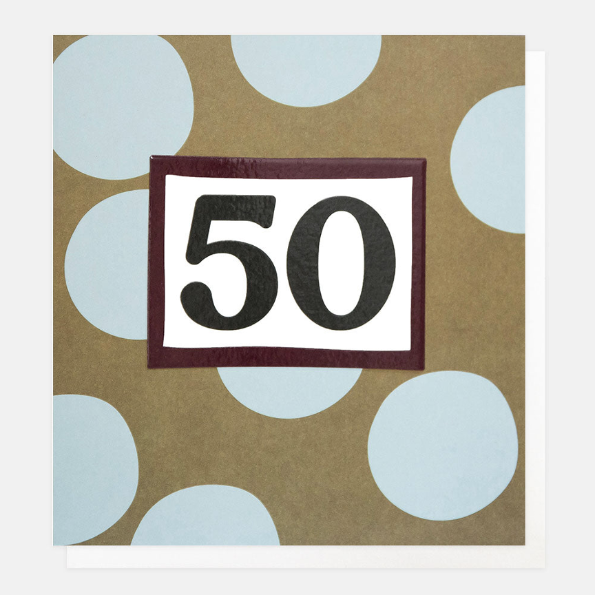 Bubbles 50th Birthday Card