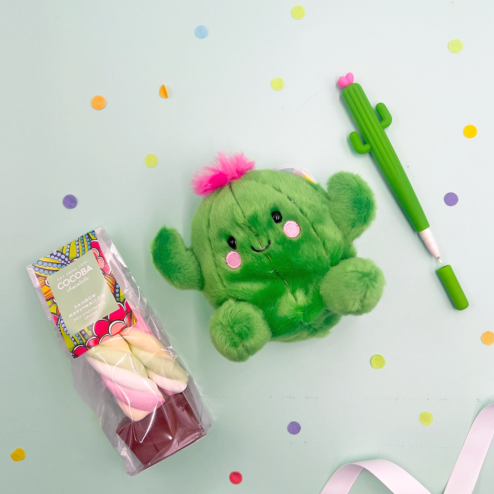 Prickles Cactus Palm Pal Plush And Legami Letterbox Gift