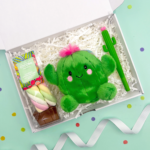 Prickles Cactus letterbox gift box with Palm Pals plush Legami pen and hot chocolate spoon