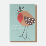 merry christmas collaged robin card caroline gardner