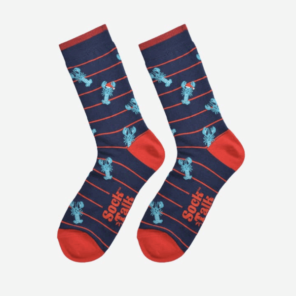 Men&#8217;s Lobsters Bamboo Christmas Socks