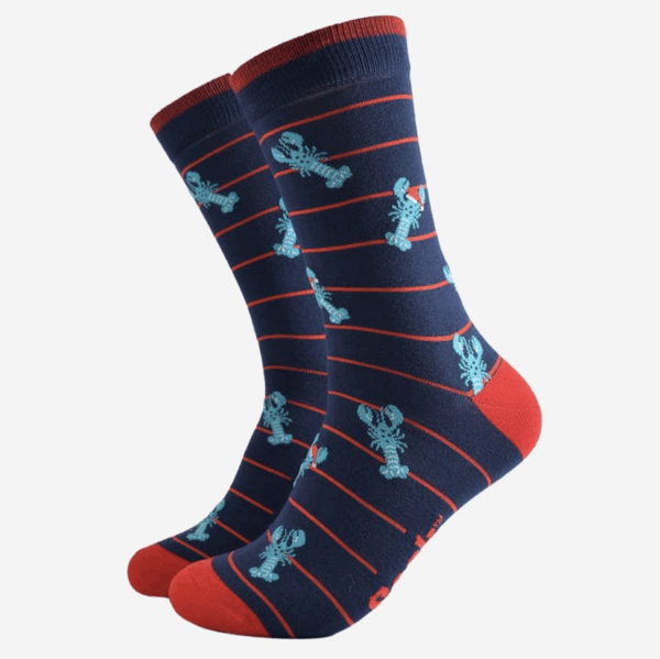 Men&#8217;s Lobsters Bamboo Christmas Socks